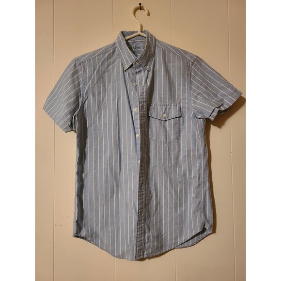 J.Crew Button Down Shirt Men's Small Striped Short Sleeve Authentic Fit (CCC) - Picture 1 of 4